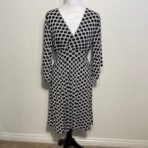 Women's Ebby by Farinaz Taghavi Dress Black White Size XL